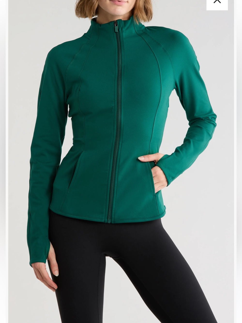 Yogalicious Green Full zip Jacket Size XL